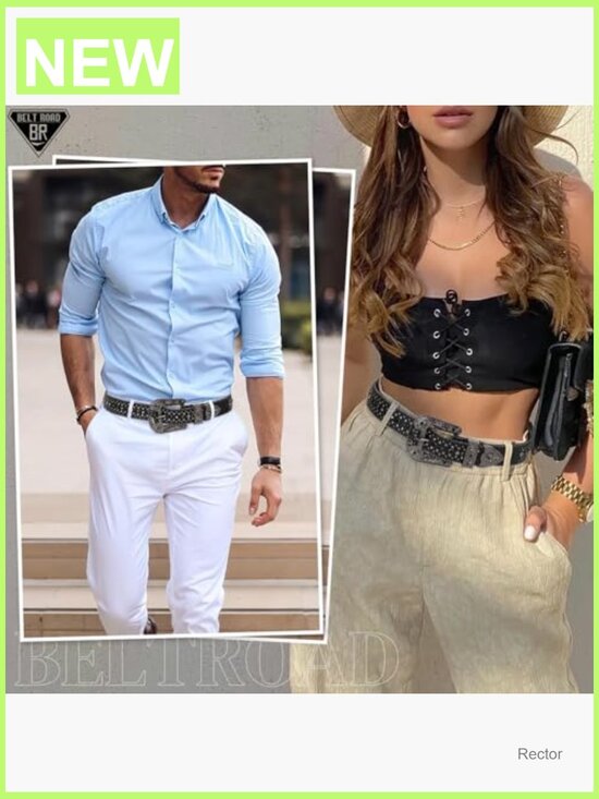 Rhinestone Cowgirl Belt with Detachable Buckle - Western Bling Belt main image 5